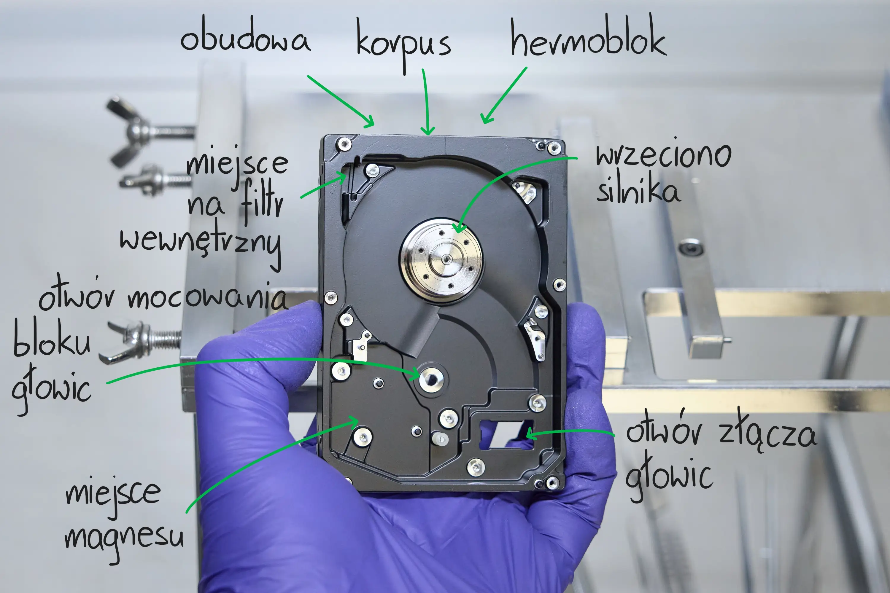 Obudowa, korpus albo hermoblok dysku twardego