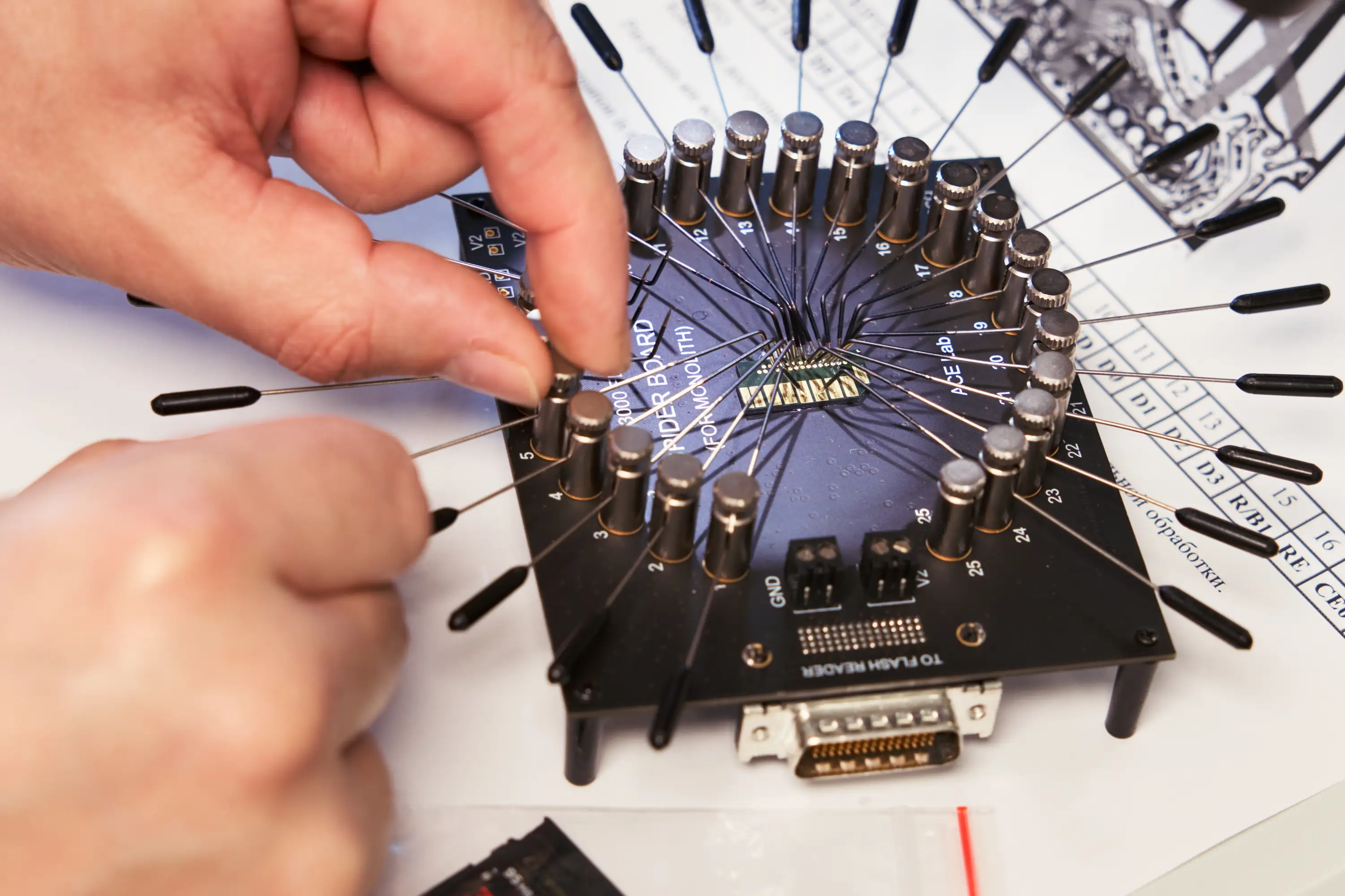 Karta pamięci podłączona do pc3000 spiderboard podczas odczytu danych – HEX SERWIS
