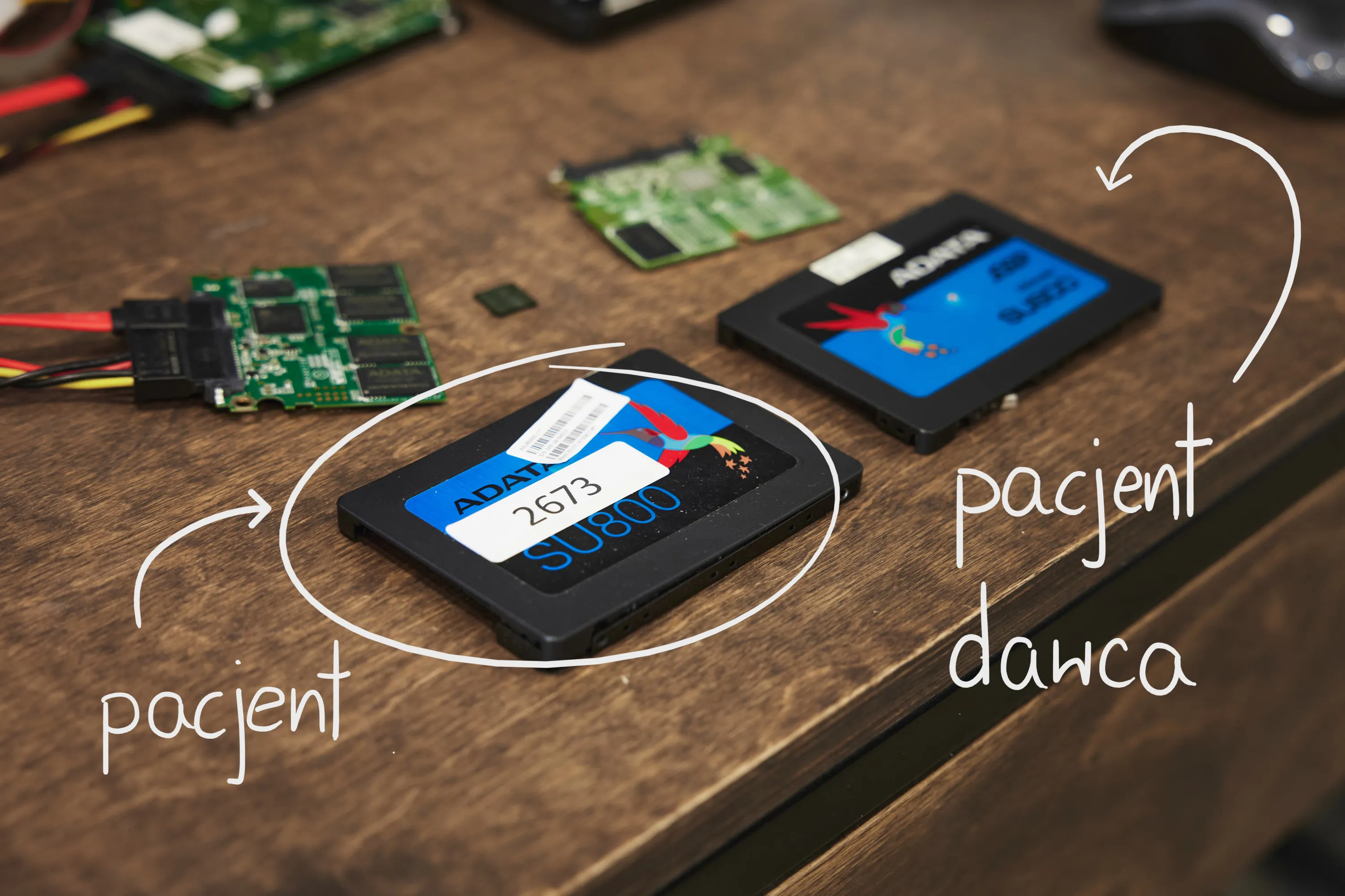 Uszkodzony dysk SSD ADATA SU800 SM2258H